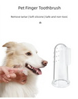 With Box Silicone Soft Pet Finger Cuff Toothbrushes Dog Brush