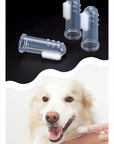 With Box Silicone Soft Pet Finger Cuff Toothbrushes Dog Brush