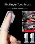 With Box Silicone Soft Pet Finger Cuff Toothbrushes Dog Brush