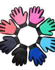 Silicone Pet Grooming Gloves Cats Hair Brush and Comb Gloves