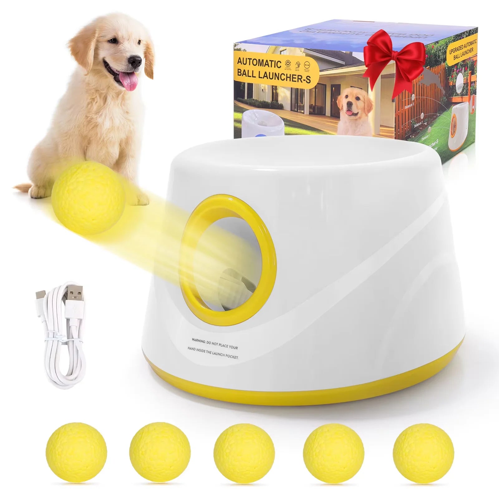 Automatic Ball Launcher for Dogs - 3 Distance