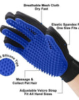 Silicone Pet Grooming Gloves Cats Hair Brush and Comb Gloves