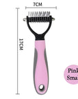 Pet Deshedding Brush Double Sided Pet Grooming Tool