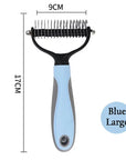 Pet Deshedding Brush Double Sided Pet Grooming Tool